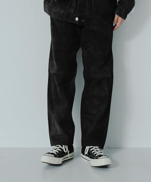 URBAN RESEARCH（アーバンリサーチ）の「『別注』SEVEN BY SEVEN×URBAN RESEARCH　LEATHER WIDE PANTS（その他パンツ・メンズ・BLACK/NAVY・M/L）」の5枚目の写真