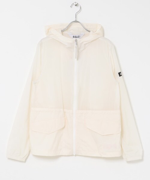 THE GOODLAND MARKET（ザグッドランドマーケット）の「AIGLE　超軽量 撥水 UVカット フーディショートジャケット（テーラードジャケット・レディース・LAIT/LILAS・36/38）」の11枚目の写真