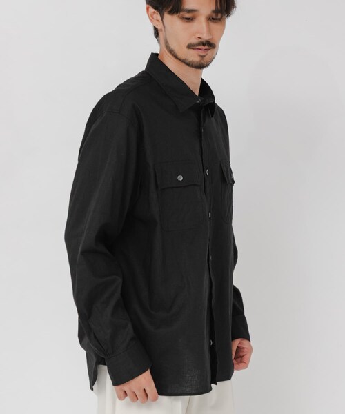URBAN RESEARCH(アーバンリサーチ)の「『別注』BROOKS BROTHERS×URBAN RESEARCH SAFARI SHIRTS LONG-SLEEVE(シャツ/ブラウス・メンズ・BLACK/D.BRN・M/L/XL)」の6枚目の写真