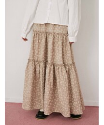 merry jenny | おはなジャガードティアードスカート(スカート)