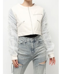 RESEXXY | シアースリーブ合皮ブルゾン(ブルゾン)