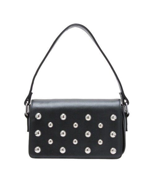 MURUA（ムルーア）の「スタッズワンハンドルバッグ（ハンドバッグ・レディース・ブラック/ボルドー・F）」の2枚目の写真