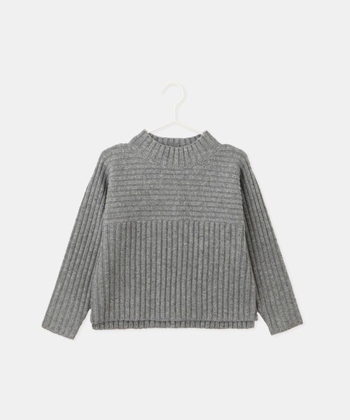 ROPE' PICNIC(ロペピクニック)の「【KIDS/キッズ】もちもちリブ切り替えニットプルオーバー/イージーケア・リンクコーデ(ニット/セーター・キッズ・グレー/オフホワイト/サックス/レッド・120/130/140/150)」の8枚目の写真
