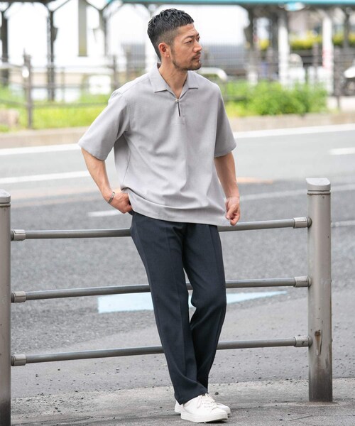 URBAN RESEARCH ROSSO（アーバンリサーチロッソ）の「『WEB限定』『セットアップ対応』パナマ風スキッパーシャツ（シャツ/ブラウス・メンズ・MOCHA/ICE GRAY/NAVY/BLACK・M/L）」の22枚目の写真