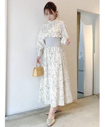 dazzlin | ラインアートリブワンピース(ワンピース)