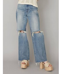 EVRIS | ダメージワイドデニムパンツ(デニムパンツ)