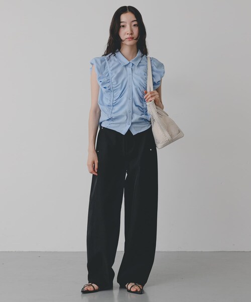 SENSE OF PLACE by URBAN RESEARCH（センスオブプレイスバイアーバンリサーチ）の「2WAYハンドルメッシュバッグ（トートバッグ・レディース・IVORY/BLACK・One）」の6枚目の写真