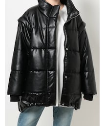 EVRIS | レザーライク中綿ブルゾン(ブルゾン)