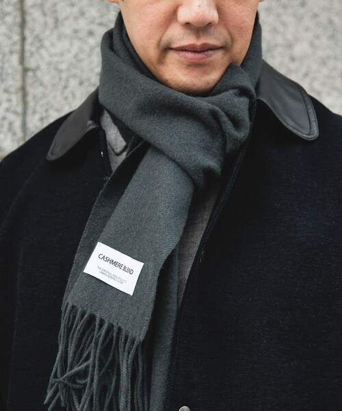 URBAN RESEARCH DOORS(アーバンリサーチドアーズ)の「カシミヤブレンドマフラー(マフラー・メンズ・BLACK/GRAY/BLUE/CHERRY・-)」の8枚目の写真