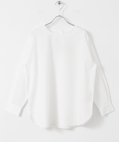 URBAN RESEARCH DOORS(アーバンリサーチドアーズ)の「『UR TECH』クルーネックプルオーバーシャツ(シャツ/ブラウス・レディース・OFF WHITE/BLACK・M)」の6枚目の写真