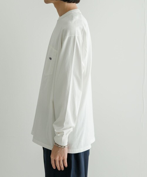 URBAN RESEARCH（アーバンリサーチ）の「THE NORTH FACE PURPLELABEL　7oz L/S Pocket T-shirts（Tシャツ/カットソー・メンズ・Off White/A Gray/Black・M/L）」の10枚目の写真