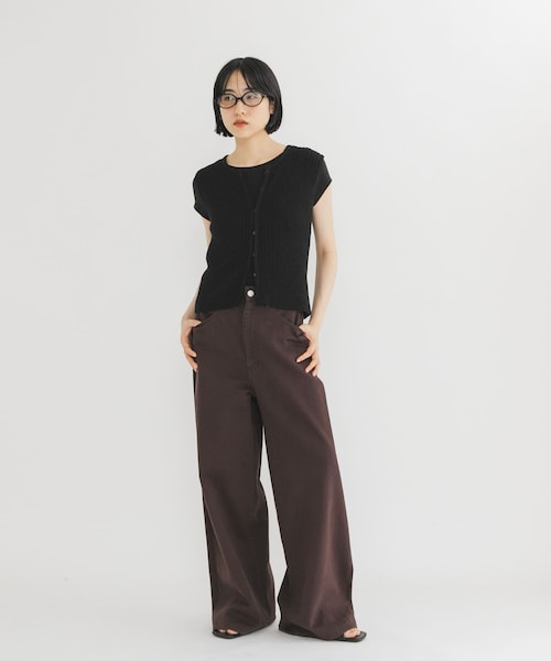 KBF（ケイビーエフ）の「タックドレープTEE（Tシャツ/カットソー・レディース・OFF/BLACK/MELON/CHALK・One）」の20枚目の写真