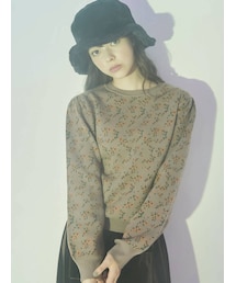 merry jenny | flower gardenジャガードニット(ニット/セーター)