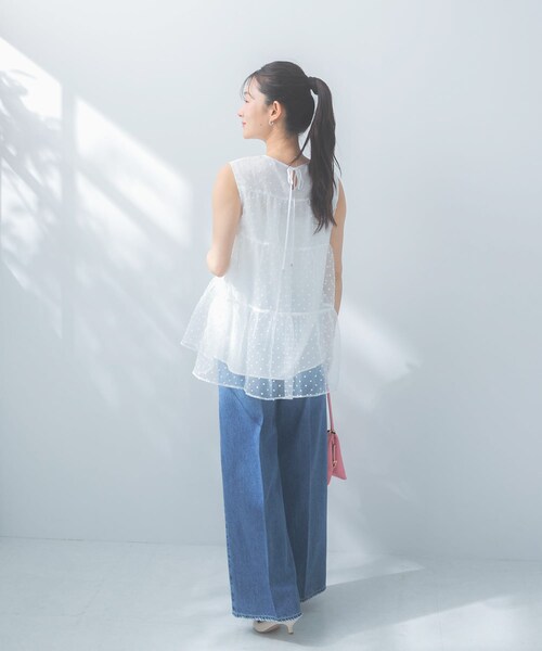 URBAN RESEARCH ROSSO（アーバンリサーチロッソ）の「シアードットティアードブラウス（シャツ/ブラウス・レディース・NAVY/WHITE・Free）」の8枚目の写真