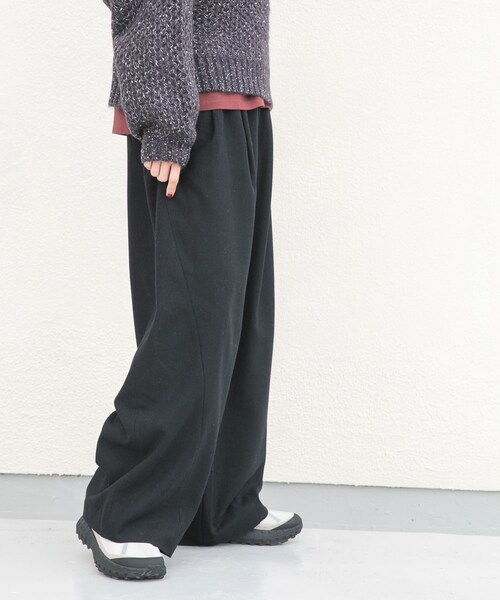 EKAL（エカル）の「ウールツィードパンツ（その他パンツ・レディース・モカグレー/ブラック・One）」の4枚目の写真