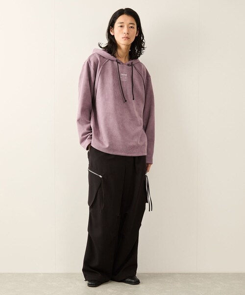 JUNRED(ジュンレッド)の「スエードタッチカットオフプルオーバー(パーカー・メンズ・チャコール/パープル・L/M/S)」の22枚目の写真