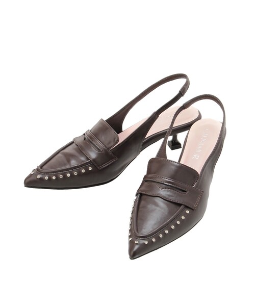 CALNAMUR（カルナムール）の「バイカラーローファーミュール（サンダル・レディース・ブラック/ブラウン・S/M/L）」の10枚目の写真