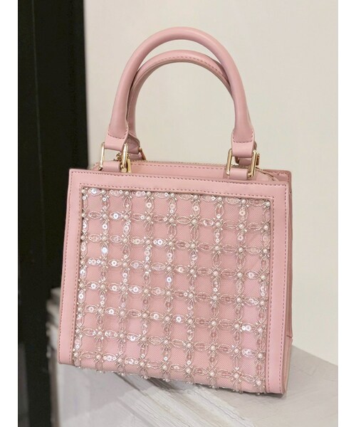 RESEXXY（リゼクシー）の「シャイニースクエアハンドバッグ（ハンドバッグ・レディース・ホワイト/ピンク・F）」の8枚目の写真