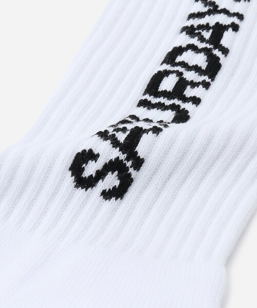 Saturdays NYC(サタデーズ ニューヨークシティ )の「LOGO SOCK(ソックス/靴下・レディース・ブラック/ホワイト・F)」の7枚目の写真