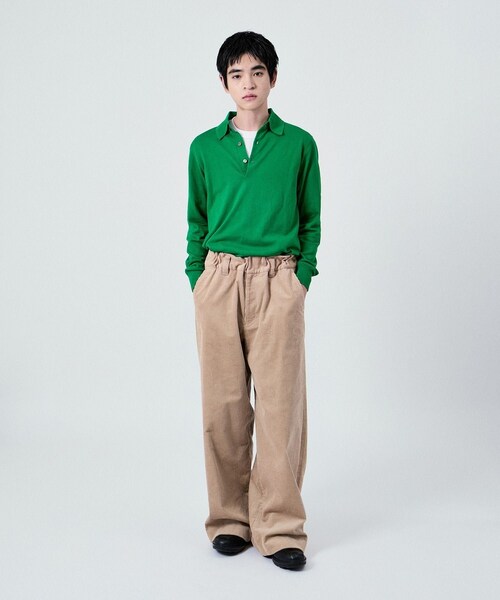 ADAM ET ROPE'(アダムエロペ)の「2WAY WAIST GATHER CORD PANTS UNISEX (SETUP対応)(その他パンツ・レディース・ダークブラウン/ベージュ/ネイビー・36/38/40/42)」の14枚目の写真