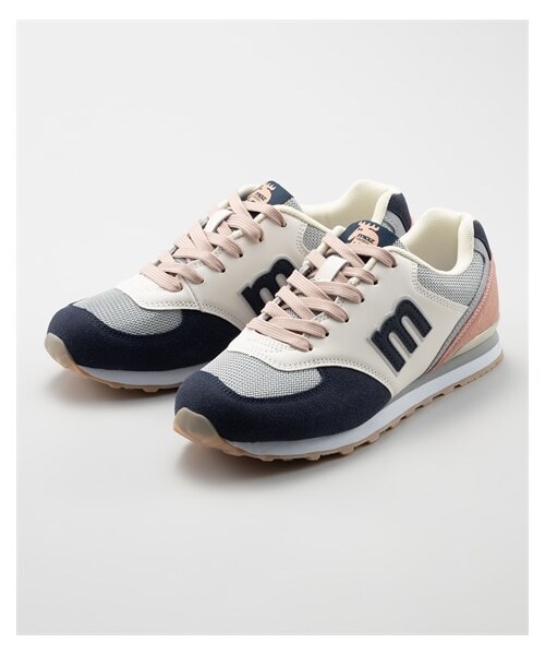 nissen（ニッセン）の「moz　コンビレースアップスニーカー（ワイズ３Ｅ）（スニーカー・メンズ・グレー×ネイビー/マスタード/ネイビー/黒/グレージュミックス/ネイビーミックス/テラコッタミックス/ラベンダー×グレー・22.5cm/23.0cm/23.5cm/24.0cm/24.5cm/【ドロップ】25.0cm）」の18枚目の写真