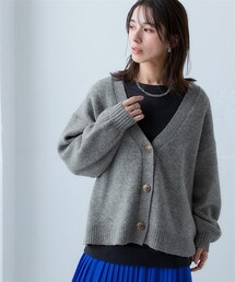 nissen | MOKUMOKOVネックニットカーディガン＜大きいサイズ有＞(カーディガン/ボレロ)