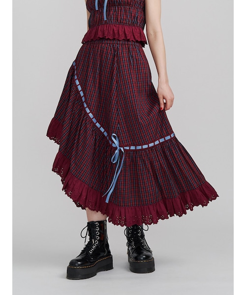 jouetie（ジュエティ）の「リボンステッチアシメスカート