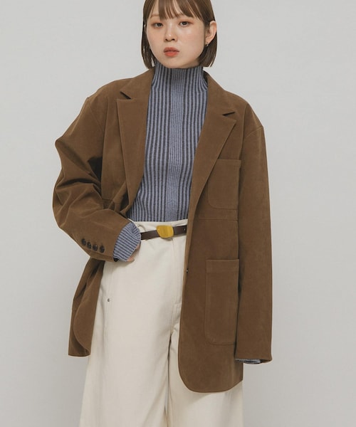 KBF（ケイビーエフ）の「パッチポケットテーラードジャケット（テーラードジャケット・レディース・D.BROWN/CAMEL/CAMEL2・one）」の7枚目の写真