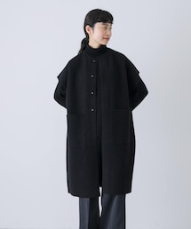 圧縮ウールフレンチロングジレ