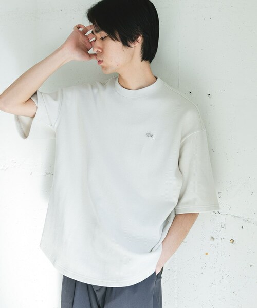 URBAN RESEARCH DOORS（アーバンリサーチドアーズ）の「『別注』LACOSTE×DOORS　THICK PIQUE ROUND SHORT-SLEEVE（Tシャツ/カットソー・メンズ・HAMMAM/ABYSS BLUE/BIRCH/BLACK BIRD・3/4/5）」の10枚目の写真