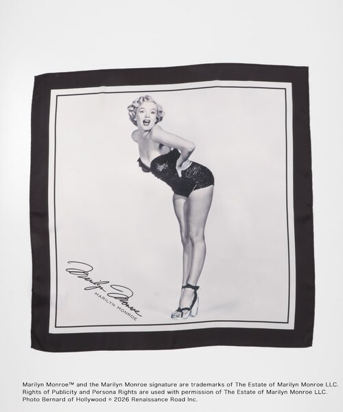 SENSE OF PLACE by URBAN RESEARCH(センスオブプレイスバイアーバンリサーチ)の「『別注』MARILYNMONROE×SENSE OF PLACE プリントスカーフ(バンダナ/スカーフ・レディース・BLACK/GREEN・One)」の11枚目の写真