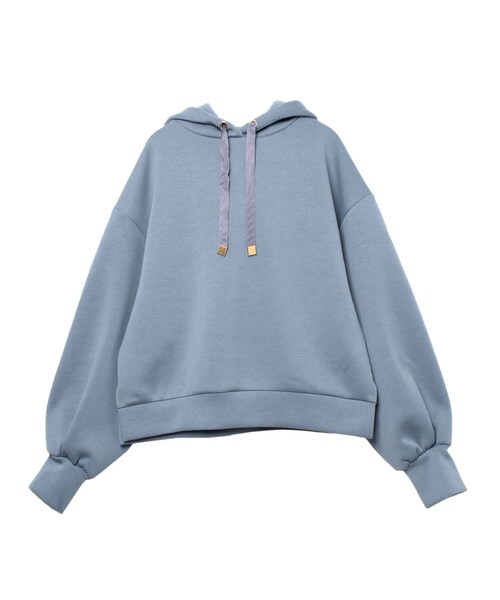 LAGUNAMOON（ラグナムーン）の「ショートスリットパーカー（パーカー・レディース・ライトグレー/チャコールグレー/ピンク/ミントグリーン/ブルー/ベージュ・F）」の5枚目の写真