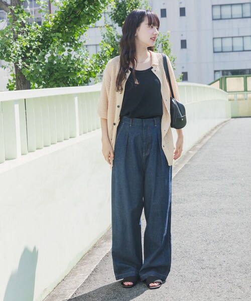 ITEMS URBANRESEARCH（アイテムズ アーバンリサーチ）の「ウエストタックデニムパンツ（デニムパンツ・レディース・BLU/IDG・S/M）」の19枚目の写真