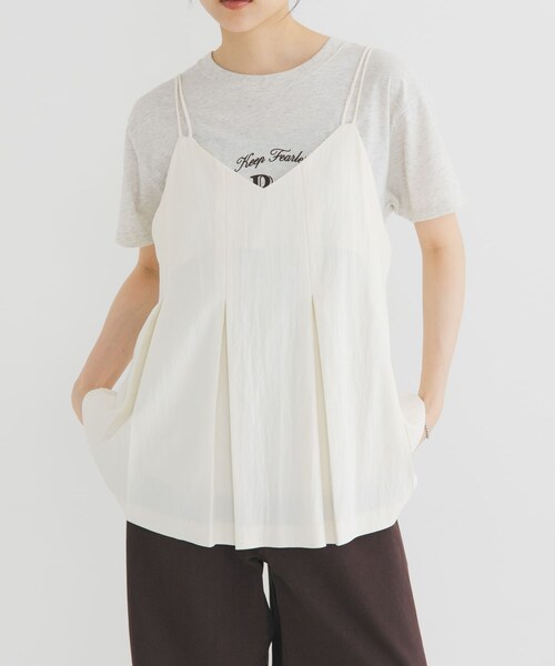 KBF（ケイビーエフ）の「タックフレアビスチェ（その他トップス・レディース・IVORY/BLACK/ACIDKHAKI・One）」の6枚目の写真