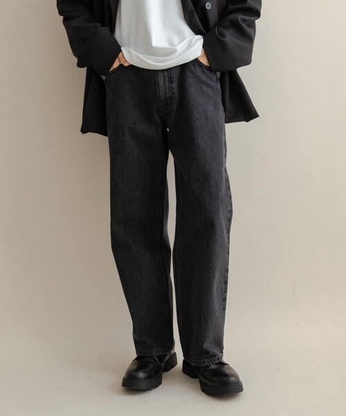 SENSE OF PLACE by URBAN RESEARCH(センスオブプレイスバイアーバンリサーチ)の「ストレートデニムパンツ(デニムパンツ・メンズ・BLACK/BROWN/L.INDIGO・S/M/L)」の19枚目の写真