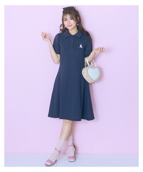 nissen（ニッセン）の「＜大きいサイズ＞キャット刺しゅうポロ