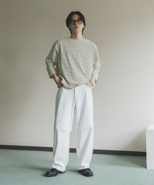 SENSE OF PLACE by URBAN RESEARCH（センスオブプレイスバイアーバンリサーチ）の「アソートバレルレッグデニムパンツ（デニムパンツ・メンズ・WHITE/BLACK/L.HICKORY/D.HICKORY/L.INDIGO・M/L）」の13枚目の写真