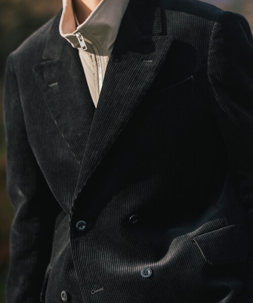 URBAN RESEARCH（アーバンリサーチ）の「『別注』NEAT×URBS　HD Corduroy Paul JKT（テーラードジャケット・メンズ・BLACK・44/46/48/50）」の4枚目の写真