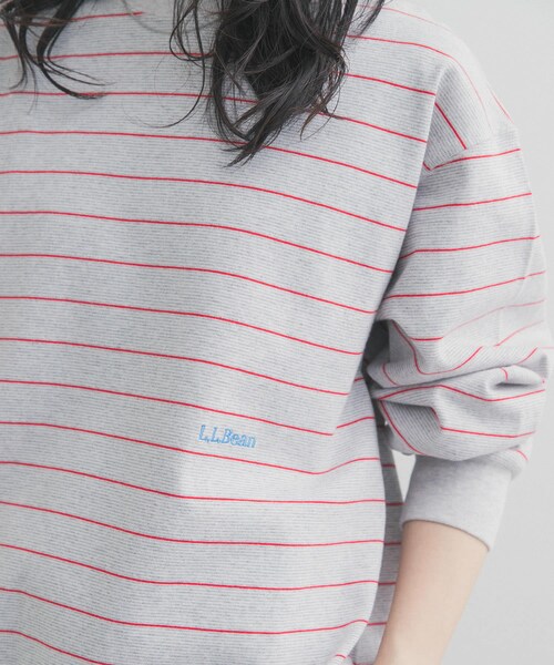 URBAN RESEARCH DOORS（アーバンリサーチドアーズ）の「L.L.Bean JAPAN EDITION　LONGSLEEVESTRIPEDT-SHIRTS（Tシャツ/カットソー・レディース・OFF/GREEN/BIRCH/YEL/NAVY/TEAL/GREY/RED・M）」の17枚目の写真