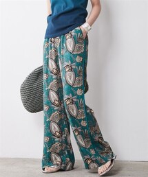 nissen | 大きいサイズ エスニックプリントリラックスパンツ シックスタイル(パンツ)