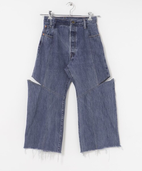 THE GOODLAND MARKET（ザグッドランドマーケット）の「77circa　make four cutback bias slit denim pants（デニムパンツ・レディース・blue1/black1/black2/blue2・28）」の16枚目の写真