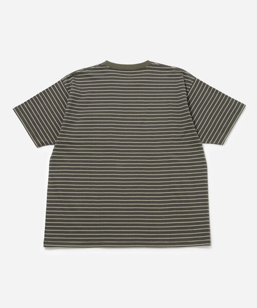 Saturdays NYC（サタデーズ ニューヨークシティ ）の「Multi Stripe Relax SS Tee（Tシャツ/カットソー・レディース・グレー/オリーブ・L/M/S/XL/XS）」の8枚目の写真