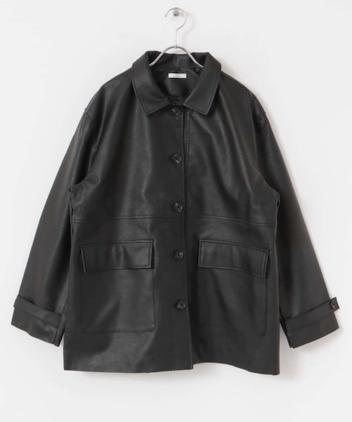 ITEMS URBANRESEARCH（アイテムズ アーバンリサーチ）の「カバーオールジャケット（カバーオール・レディース・BRN/BLK・FREE）」の9枚目の写真