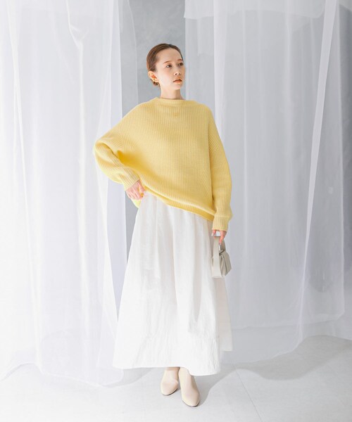 URBAN RESEARCH ROSSO（アーバンリサーチロッソ）の「スリットギャザースカート（スカート・レディース・lime/white/blue・FREE）」の8枚目の写真