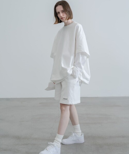 URBAN RESEARCH（アーバンリサーチ）の「dDdDdDd　WIDE SWEAT SHORTS（その他パンツ・メンズ・M.GRAY/WHITE/BLACK/NAVY・S/M/L/XL/XXL）」の6枚目の写真