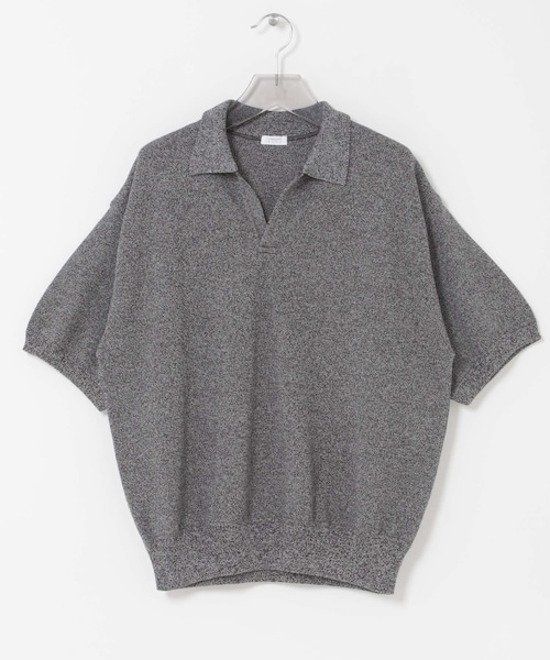 URBAN RESEARCH（アーバンリサーチ）の「crepuscule　Co/Ra Moss Stitch Skipper（ニット/セーター・メンズ・D.GREEN/H GRAY/BLACK・1/2）」の2枚目の写真