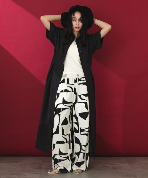 SENSE OF PLACE by URBAN RESEARCH（センスオブプレイスバイアーバンリサーチ）の「『UR TECH DRYLUXE』リネンライクワンピース（ワンピース・レディース・CHARCOAL/KHAKI/L.BLUE・COMPACT/One）」の8枚目の写真