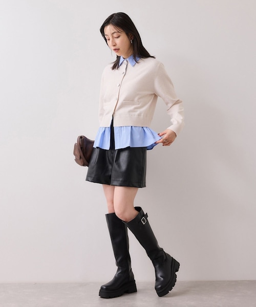 VIS(ビス)の「レザーショートパンツ(その他パンツ・レディース・ブラック/キャメル・F)」の10枚目の写真