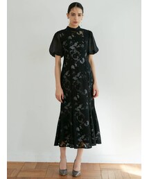 LAGUNAMOON | LADYジャガードレースフレアーワンピース(ドレス)
