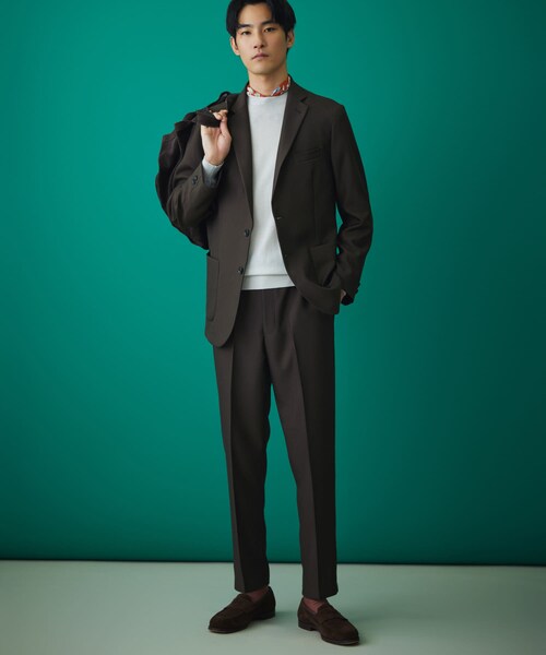 URBAN RESEARCH DOORS（アーバンリサーチドアーズ）の「LIFE STYLE TAILOR　ウールライクツイルコンフォータブルジャケット（テーラードジャケット・メンズ・NAVY/OLV BROWN/BLUE GRAY・S/M/L/XL）」の20枚目の写真